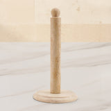 Travertine Marble Paper Towel Holder – Freestanding Natural Stone Roll Stand for Kitchen & Bathroom