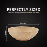 Travertine Fruit Dish for Dining Table & Kitchen Counter - Serving Bowl Home Decor
