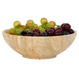 Travertine Fruit Dish for Dining Table & Kitchen Counter - Serving Bowl Home Decor