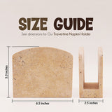 Travertine Napkin Holder for Coffee & Dining Table - Serviette Holder Home & Kitchen