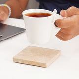 Travertine Square Coasters for Coffee Mug & Home Décor -Coasters Set of 6 for Bar Décor