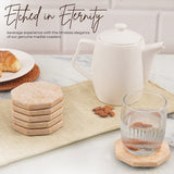 Travertine Star Coasters for Drinks & Coffee Table Décor - Coasters Set of 6 for Home & Kitchen