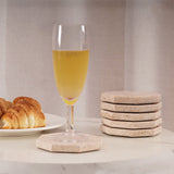 Travertine Star Coasters for Drinks & Coffee Table Décor - Coasters Set of 6 for Home & Kitchen