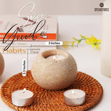 Marble Tealight Candle Holder Set of 2 — Decorative Centerpiece Candle Holder in 3 Sizes & 6 Stone Colors