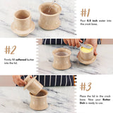 Marble Butter Dish Keeper for Spreadable Butter - Butter Container Kitchenware