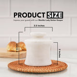 Marble Butter Dish Keeper for Spreadable Butter - Butter Container Kitchenware