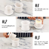 Marble Butter Dish Keeper for Spreadable Butter - Butter Container Kitchenware