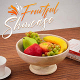 Travertine Marble Fruit Dish – Multi-Purpose Stone Serving Bowl for Kitchen & Dining