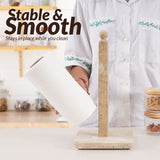 Travertine Marble Paper Towel Holder – Freestanding Natural Stone Roll Stand for Kitchen & Bathroom