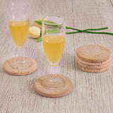 Travertine Round Coasters Set of 6 for Kitchen Home - Coasters for Coffee Table Bar