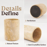 Travertine Utensil Holder For Home & Kitchen Accessories - Cutlery Holders Countertop Organizer
