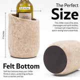 Travertine Marble Wine Bottle Holder & Cooler – Tabletop Stand for Wine Chiller