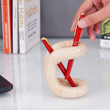 Travertine Pen Holder For School, Office & Desk Accessories