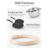 Marble Trivets Stone Trivet Set of 2 for Hot Dishes, Hot Pots and Pans - Modern Pot Holders for Kitchen Countertop Essentials & Dining Table Decor