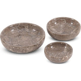 Marble Bowls Set of 3 Small Decorative Mixing Plates and Bowl for Dark Soy Sauce Serving, Storage & Kitchen Essentials - Stone Dishes Sets for Dining Table Decor