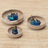 Marble Bowls Set of 3 Small Decorative Mixing Plates and Bowl for Dark Soy Sauce Serving, Storage & Kitchen Essentials - Stone Dishes Sets for Dining Table Decor