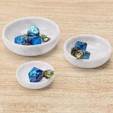 Marble Bowls Set of 3 Small Decorative Mixing Plates and Bowl for Dark Soy Sauce Serving, Storage & Kitchen Essentials - Stone Dishes Sets for Dining Table Decor