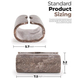 Marble Tissue Box Cover  Rectangle Stone Holder for Facial Tissues and Paper Napkin - Decorative Countertop Organizer for Bathroom, Office, Aesthetic Room & Home Decor