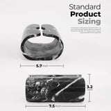 Marble Tissue Box Cover  Rectangle Stone Holder for Facial Tissues and Paper Napkin - Decorative Countertop Organizer for Bathroom, Office, Aesthetic Room & Home Decor