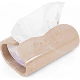 Marble Tissue Box Cover  Rectangle Stone Holder for Facial Tissues and Paper Napkin - Decorative Countertop Organizer for Bathroom, Office, Aesthetic Room & Home Decor