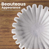Marble Ruffle Bowl – Scalloped Decorative Bowl for Keys, Fruit, Candy & Tabletop Display