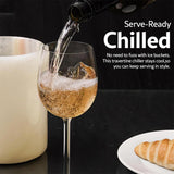 Wine Chiller 6.5 Inch White Onyx White Cooler Bottles for Home Bar Accessories