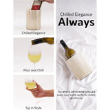 Wine Chiller 6.5 Inch White Onyx White Cooler Bottles for Home Bar Accessories