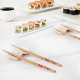 Beige marble chopstick rests in formal dinner party place setting — natural stone chopstick holder and knife rest for entertaining and hosting by Speshstones