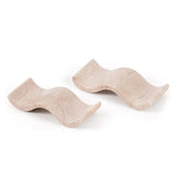 Beige marble chopstick rests set of 2 — natural stone chopstick holder and knife rest for dining table — 3.5 inch length by Speshstones