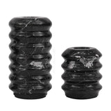 black marble Candle Holder – Natural Stone Candlestick for Dining Table and Home Decor with white background
