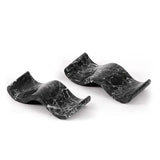 Black marble chopstick rests set of 2 — natural stone chopstick holder and knife rest for dining table — 3.5 inch length by Speshstones