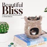 Oceanic Marble Wax warmer used as Easter and Christmas home decor centerpiece