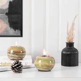 Marble Tealight Candle Holder Set of 2 — Decorative Centerpiece Candle Holder in 3 Sizes & 6 Stone Colors