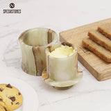 Marble Butter Keeper - Handcrafted French Butter Crock with Lid