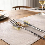Green Onyx marble chopstick rests used as knife rests at formal Western dining table — dinner knife and fork resting across natural stone holders in place setting by Speshstones