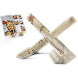 Green onyx marble cookbook stand 8 inch — natural stone recipe book holder for kitchen by Speshstones