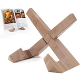 Natural brown marble cookbook stand 8 inch — natural stone recipe book holder for kitchen by Speshstones