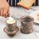 Marble Butter Keeper - Handcrafted French Butter Crock with Lid