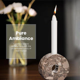 Oceanic Marble candlestick holders decorating a dinner table setup