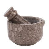 Oceanic marble mortar and pestle set for grinding herbs, spices, and garlic by Speshstones