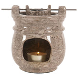 Oceanic marble oil burner and wax warmer for home fragrance with white background