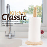 round shaped Natural stone paper towel holder used as hand towel stand in bathroom