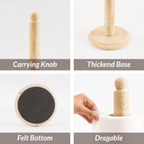 round shaped travertine paper towel holder showing detailed natural stone surface
