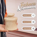 Marble Butter Keeper - Handcrafted French Butter Crock with Lid