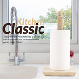 Square shaped Natural stone paper towel holder used as hand towel stand in bathroom