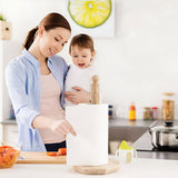star shaped marble paper towel holder freestanding on dining table for easy access