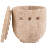 Garlic Keeper - Marble Garlic Jar & Storage Container for Fresh Garlic