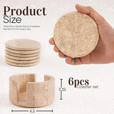 Size and dimension image showing measurements of round marble coasters