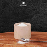 verona marble salt and sugar container set on kitchen table