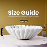 Size guide for marble ruffle bowl in 10 inches